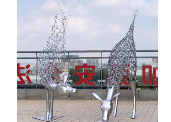 Modern Art Stainless Steel Outdoor Metal Animal Sculpture