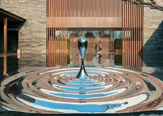 OEM Mirror Polished Water Drop Modern Stainless Steel Sculpture