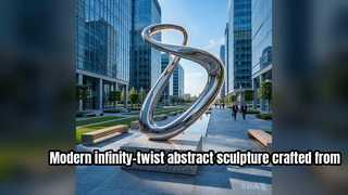 Infinity Twist Mirror Polished Stainless Steel LED Sculpture