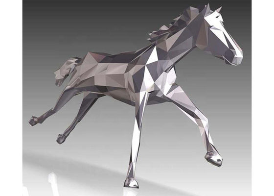 Хорошая цена. Скульптура Матт лошади нержавеющей стали площади или украшения сада закончила 180км онлайн