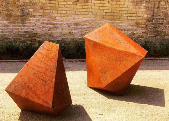 Хорошая цена. Украшения сада металла скульптура геометрии Corten абстрактного стальная онлайн