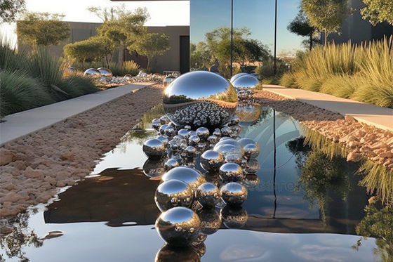 Хорошая цена. Современная нержавеющая сталь Бесконечная шаровая сфера Искусство Внешняя металлическая скульптура онлайн