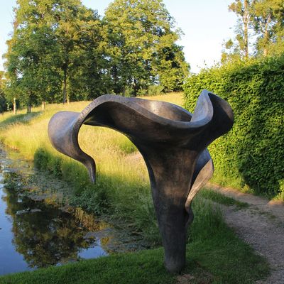 Хорошая цена. Декоративные большие сады металлические бронзовые ландшафтные скульптуры цветок онлайн