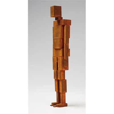 Хорошая цена. Промышленный ржавый сталь Человеческий силуэт Скульптура Геометрическая наружная художественная статуя Для ландшафтных / архитектурных проектов онлайн