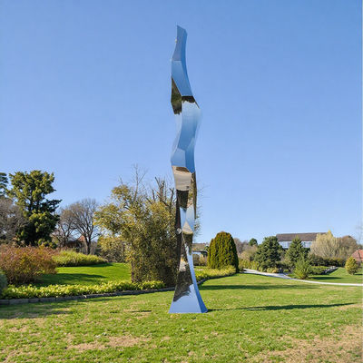 Хорошая цена. Специальное полированное современное искусство Геометрический сад Скульптура на открытом воздухе из нержавеющей стали онлайн