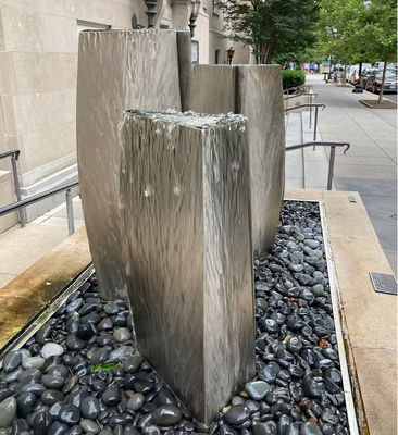 Хорошая цена. Скульптура из металлической нержавеющей стали Водопад фонтан для декорации онлайн