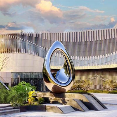 Хорошая цена. Outdoor Decoration Mirror Polished Stainless Steel Teardrop Sculpture онлайн