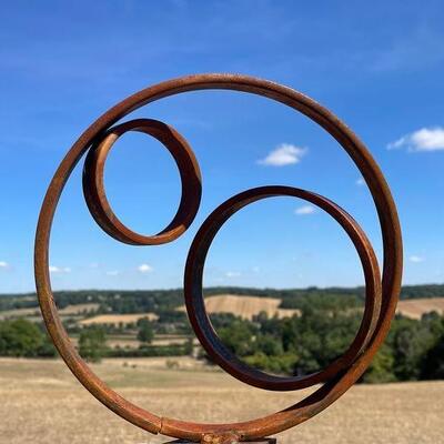 Хорошая цена. Large Circle Ring Modern Corten Outdoor Garden Abstract Art Sculpture онлайн