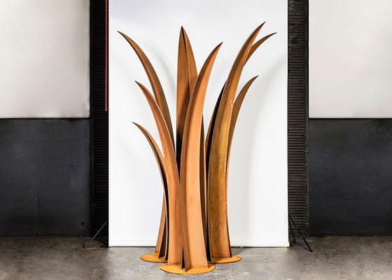 Хорошая цена. Скульптура украшения 2.8m высокорослая Corten стальная Reed сада онлайн