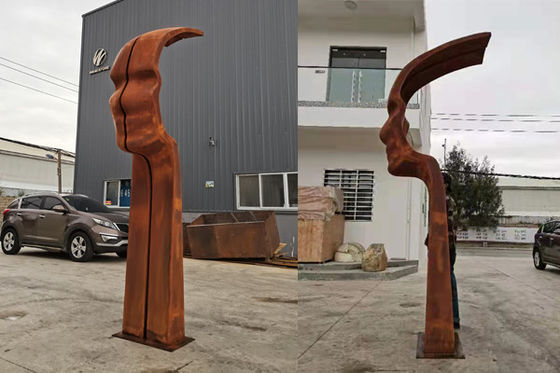 Хорошая цена. Скульптура стороны металла Corten деревенской высоты 3m стальная для сада онлайн