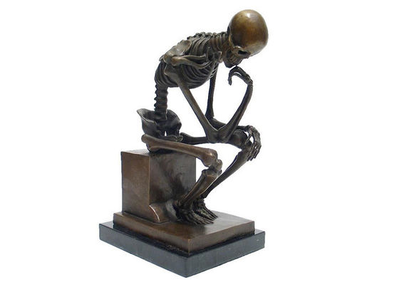 Хорошая цена. Статуя человека в натуральную величину антиквариата западная бронзовая сидя обдумывая онлайн