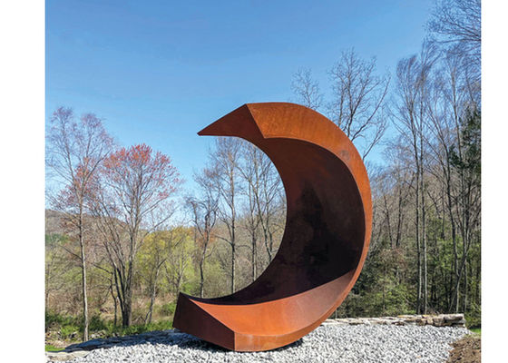 Хорошая цена. скульптура луны Corten высоты 250cm стальная для украшения сада онлайн
