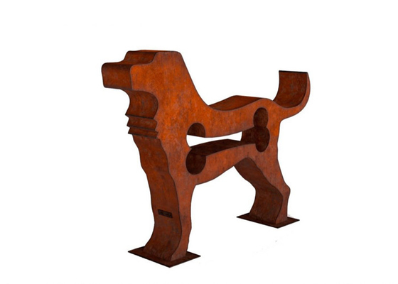 Хорошая цена. Скульптура собаки Corten ржавой длины 150cm стальная для сада онлайн