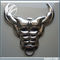 нержавеющая сталь искусства стены черепа буйвола стены металла 50км покрашенная скульптурой материальная поставщик