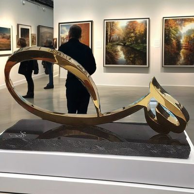 Хорошая цена. Современная нержавеющая сталь Арабская каллиграфия Скульптура Интерьерное искусство Декорация Металлическое ремесло онлайн