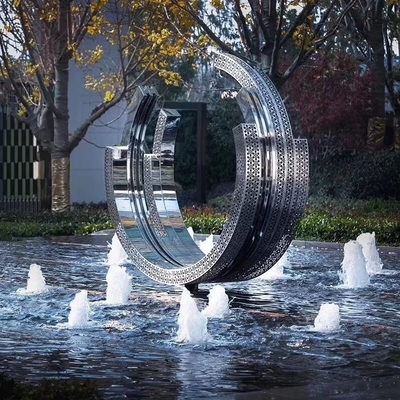 Хорошая цена. Скульптура из металлической нержавеющей стали Morning Glory Water Fountain онлайн
