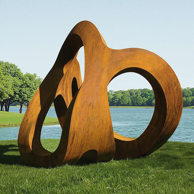 Хорошая цена. Custom Weathering Steel Outdoor Abstract Sculpture for Landscape from Professional Sculpture Factory онлайн