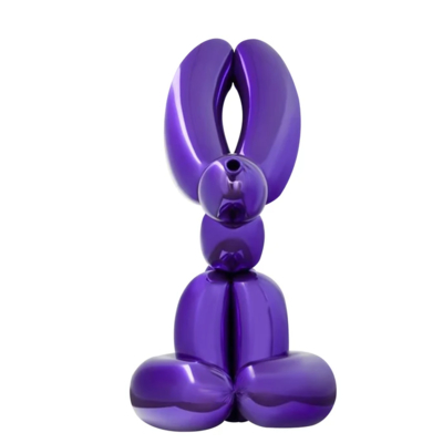 Хорошая цена. Custom Commercial Sculpture Purple Balloon Bunny Fiberglass Sculpture онлайн