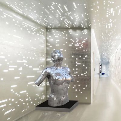 Хорошая цена. Custom Life Size Abstract Stainless Steel Female Bust Sculpture With Size 120cm Height онлайн