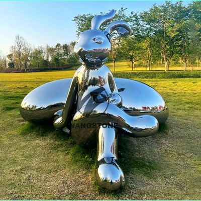 Хорошая цена. Cartoon Animal Character Sculpture Decoration Stainless Steel Mirror Polished Statue онлайн