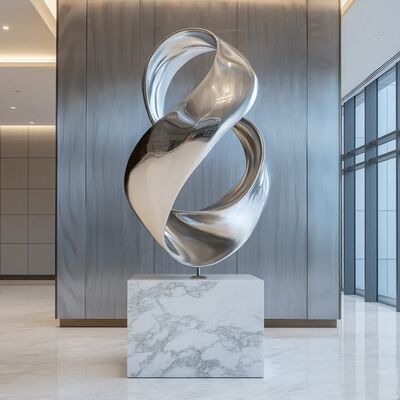 Хорошая цена. Contemporary Modern Abstract Infinity Stainless Steel Sculpture онлайн