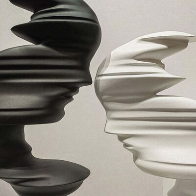 Хорошая цена. Декоративная стекловолокна скульптура абстрактная скульптура в натуральном размере Металлическая статуя онлайн