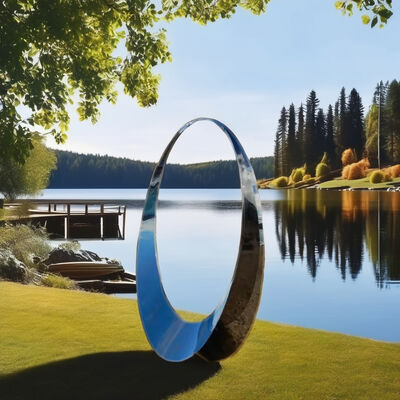 Хорошая цена. Modern Stainless Steel Outdoor Mirror Art Sculpture Contemporary Outdoor Landscape Decor онлайн