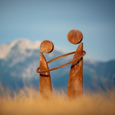 Хорошая цена. Corten Steel Sculpture Abstract Art for Outdoor/Garden Decoration Landscaping онлайн