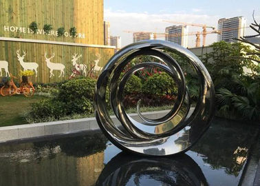Хорошая цена. Прочная спиральная скульптура нержавеющей стали круга для украшения бассейна сада онлайн