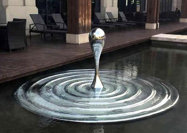 Хорошая цена. Падение воды скульптуры нержавеющей стали изготовленного на заказ искусства размера современное для водного бассейна онлайн