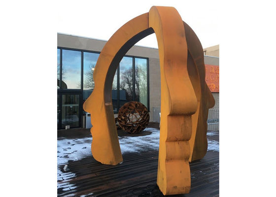 Большая общественная декоративная скульптура стороны Corten стальная для на открытом воздухе