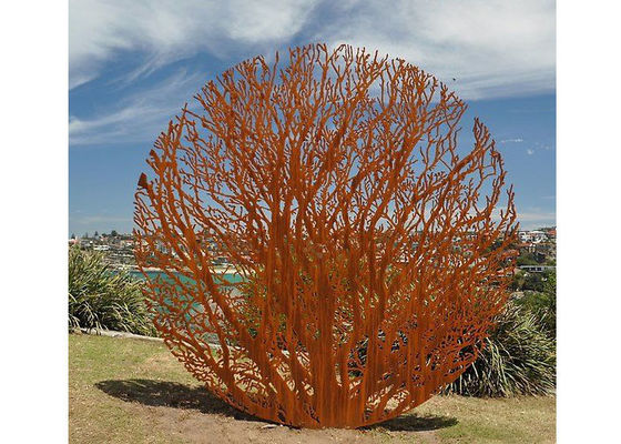 Хорошая цена. Скульптура сада дерева металла Corten вырезывания лазера ржавая стальная онлайн
