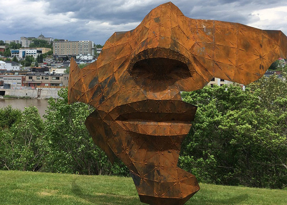 Хорошая цена. На открытом воздухе ржавая скульптура стороны Corten стальная для ландшафта онлайн