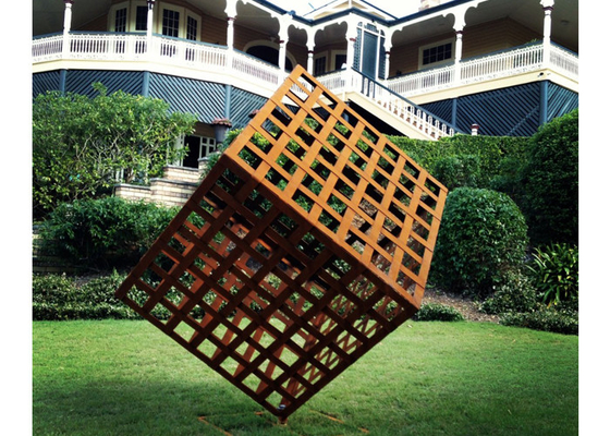 Хорошая цена. Современная высота скульптуры 200cm Corten стальная геометрическая онлайн