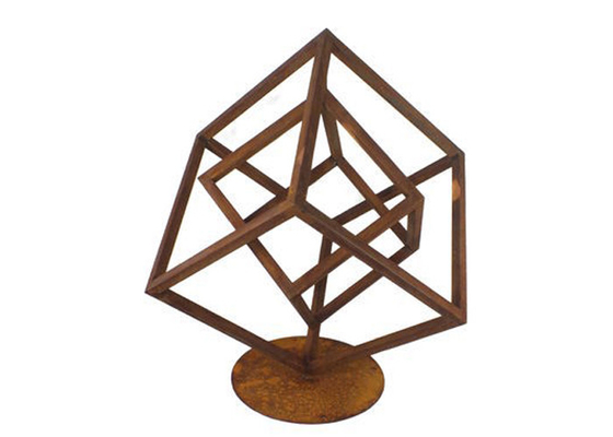 Хорошая цена. скульптура металла стали Corten высоты 200cm геометрическая для украшения сада онлайн